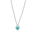 Tiffany Return to Tiffany Full Heart Necklace in Sterling Silver with Tiffany Blue