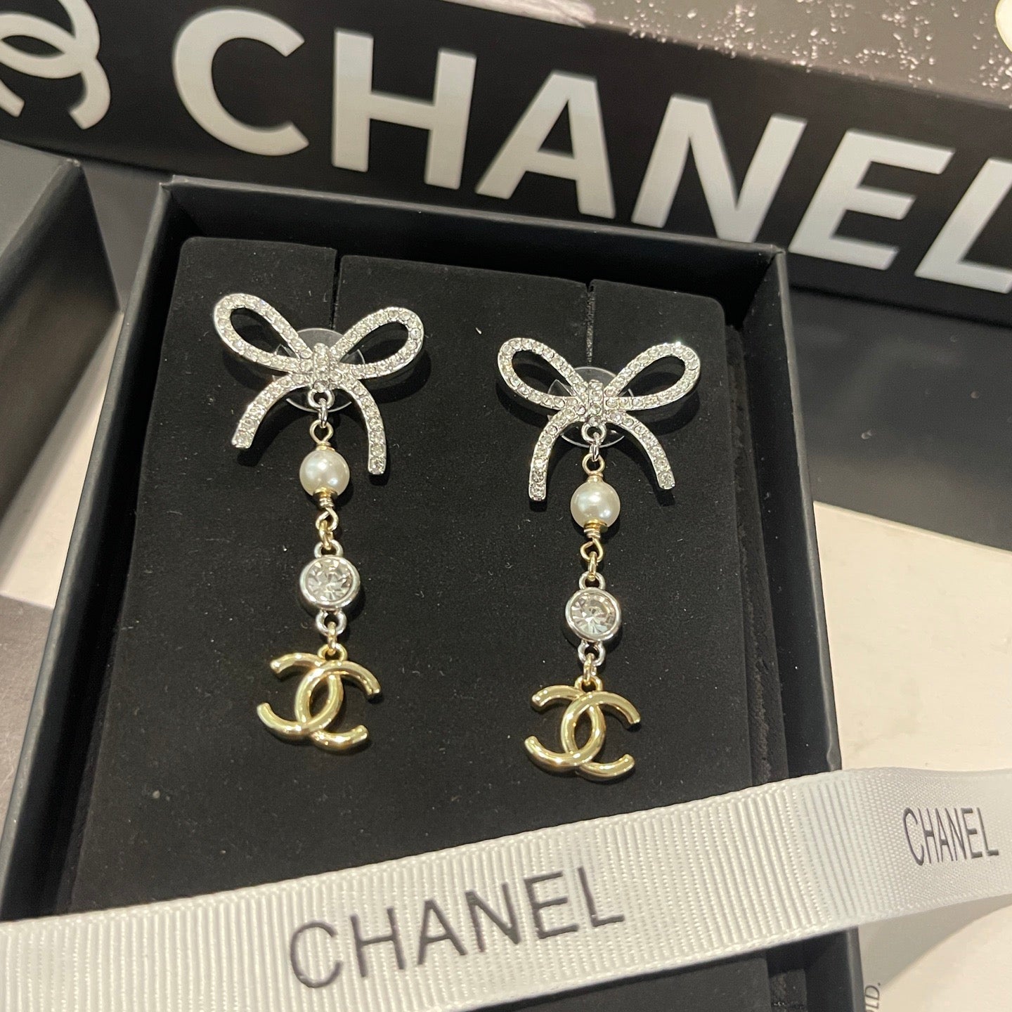 Chanel Double Knot Necklace Bracelet Earrings