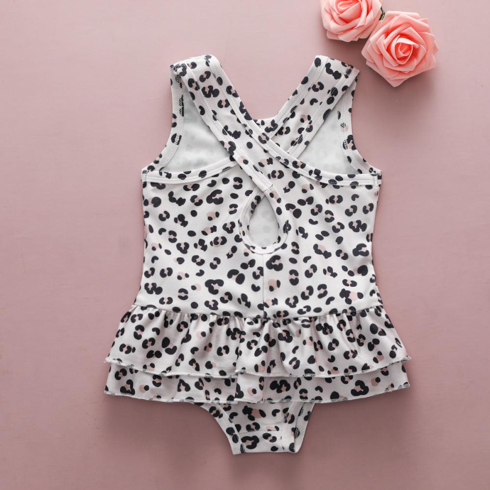 1-6Y Toddler Girls Summer Swimsuit Rainbow Leopard Print Children's Vacation Beach Swimwear Wholesale Plus Size Swimwear