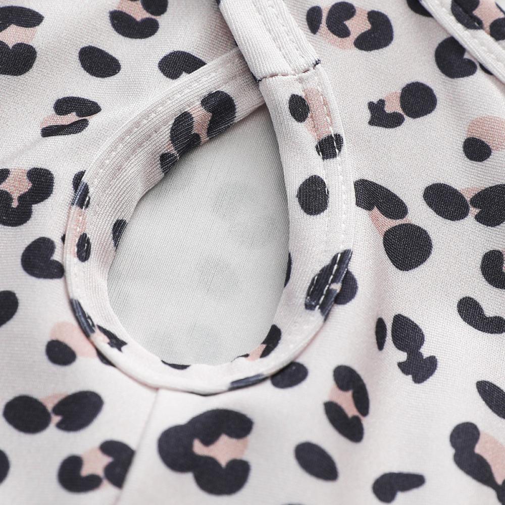 1-6Y Toddler Girls Summer Swimsuit Rainbow Leopard Print Children's Vacation Beach Swimwear Wholesale Plus Size Swimwear